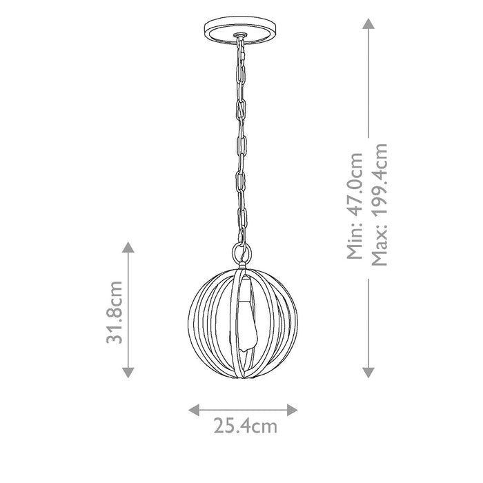 Feiss Allier Mini Ceiling Lantern - Light Wood — close-up detail