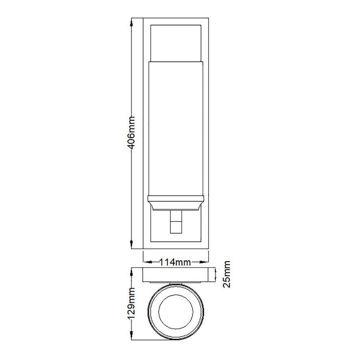 Feiss Amalia 1 Light Large Chrome Bathroom Wall Light — close-up detail