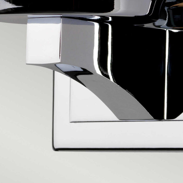feiss amalia small polished chrome bathroom wall light Close Up LED Bulb