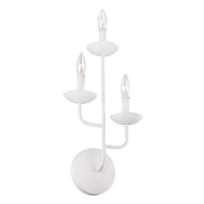 feiss annie 3 light white wall light