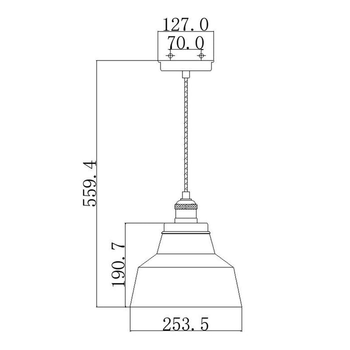 Feiss Baskin 1 Light Aged Brass & Zinc Ceiling Pendant - 26cm — close-up detail