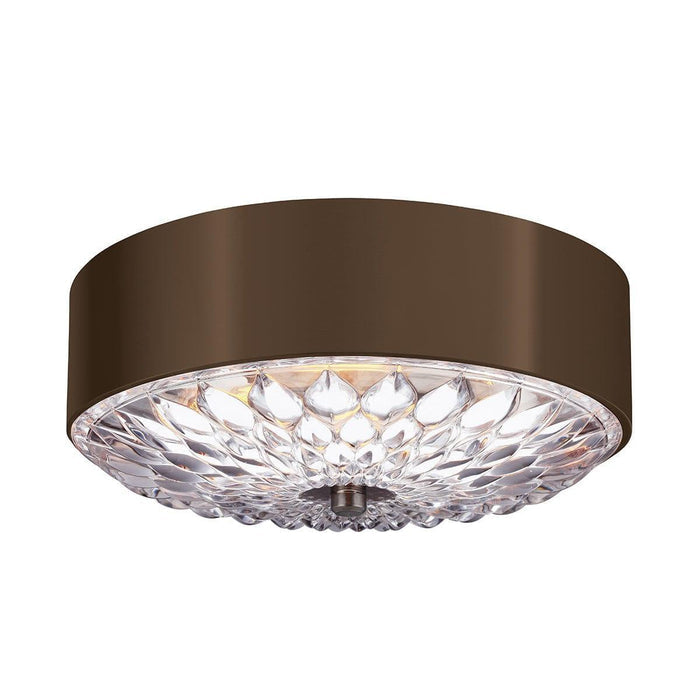 Feiss Botanic 3 Light Small Brass Flush Ceiling Light Living room Image