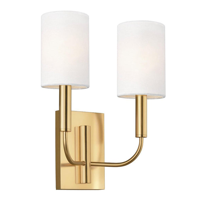 Feiss Brianna 2 Light Brass Wall Light FE-BRIANNA2-BB,Elstead Lighting,1