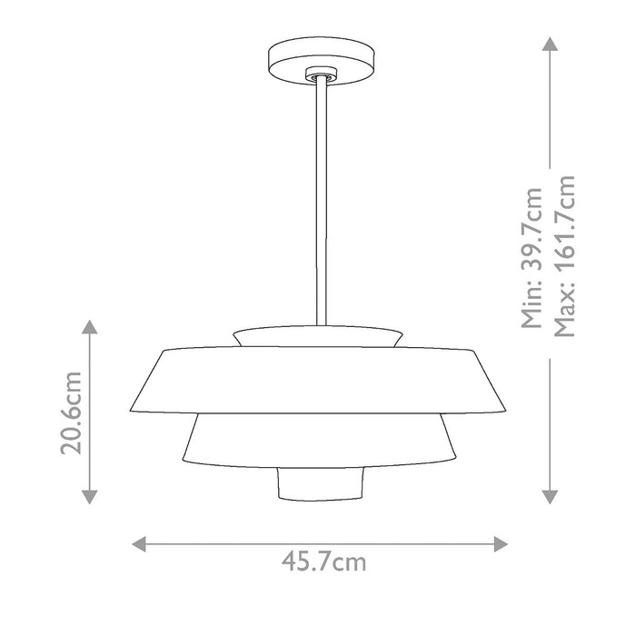 Feiss Brisbin 1 Light Matte White Pendant Ceiling Light — close-up detail