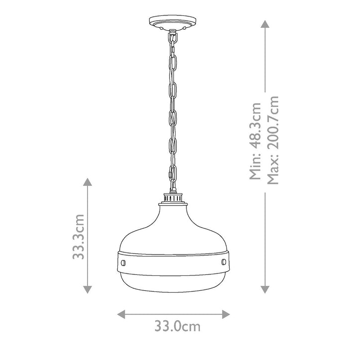 Feiss Cadence Mini Antigue Bronze Pendant Ceiling Light — close-up detail