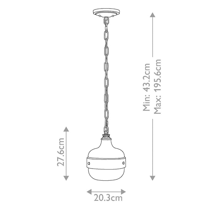 Feiss Cadence Mini Brass/Black Pendant Ceiling Light — close-up detail