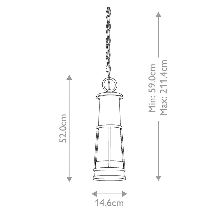Feiss Chelsea Harbour Storm Cloud Outdoor Pendant Light — alternate view