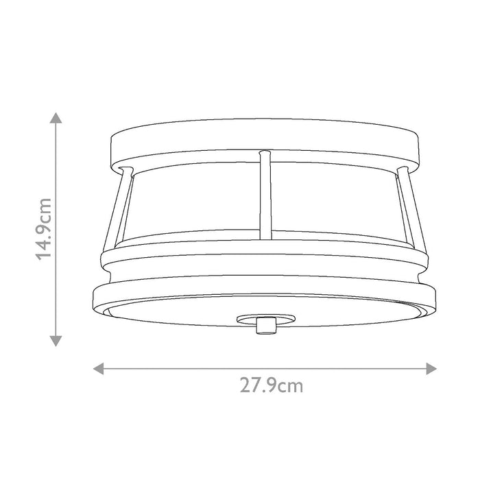 Feiss Chelsea Harbour Storm Cloud Outdoor Porch Ceiling  Lantern — alternate view