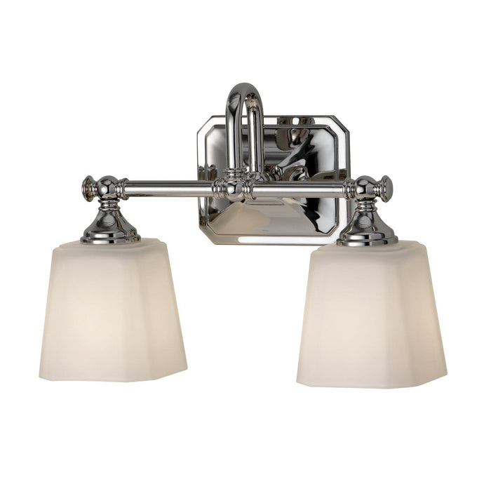 feiss concord 2 light above mirror polished chrome bathroom light