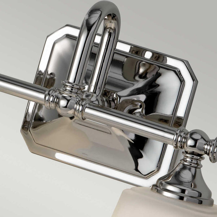 feiss concord 2 light above mirror polished chrome bathroom light Close Up