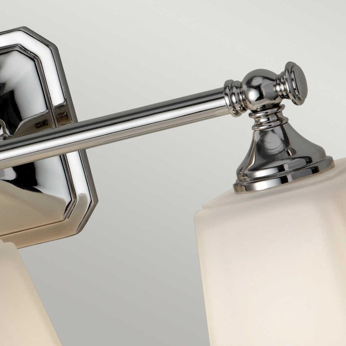 feiss concord polished chrome finish 3 light bathroom above mirror light Close Up LED Bulb