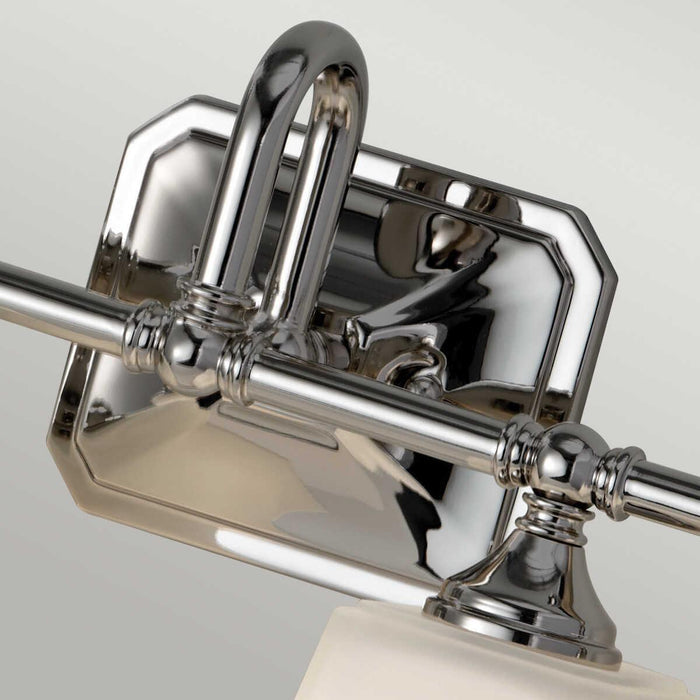 feiss concord polished chrome finish 4 light bathroom above mirror light Close Up