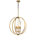 Feiss Corinne 6 Light Brass Pendant-Ceiling Pendant Lights-Elstead Lighting-1-Tiffany Lighting Direct