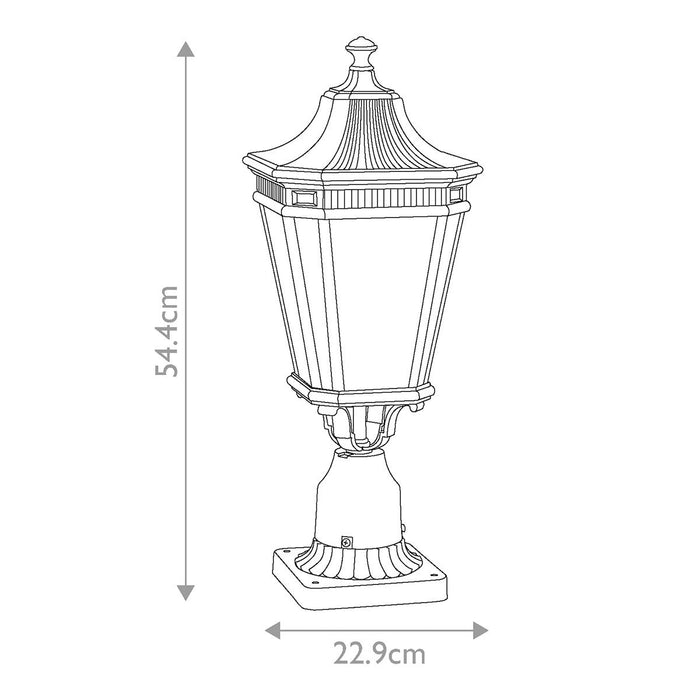 Feiss Cotswold Lane Black Medium Outdoor Pedestal Lantern — alternate view