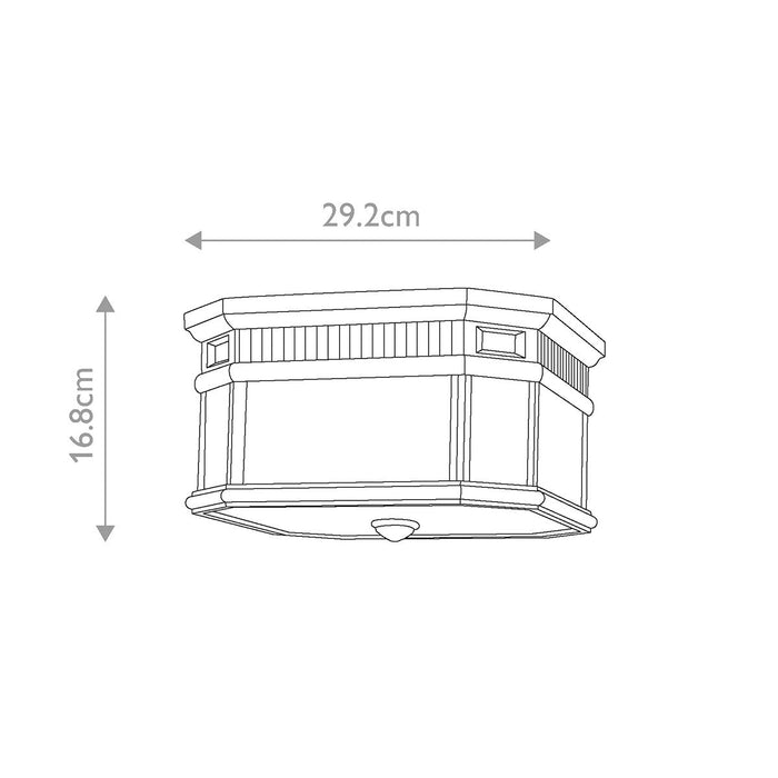 Feiss Cotswold Lane Black Outdoor Porch Ceiling  Ceiling Lantern — alternate view