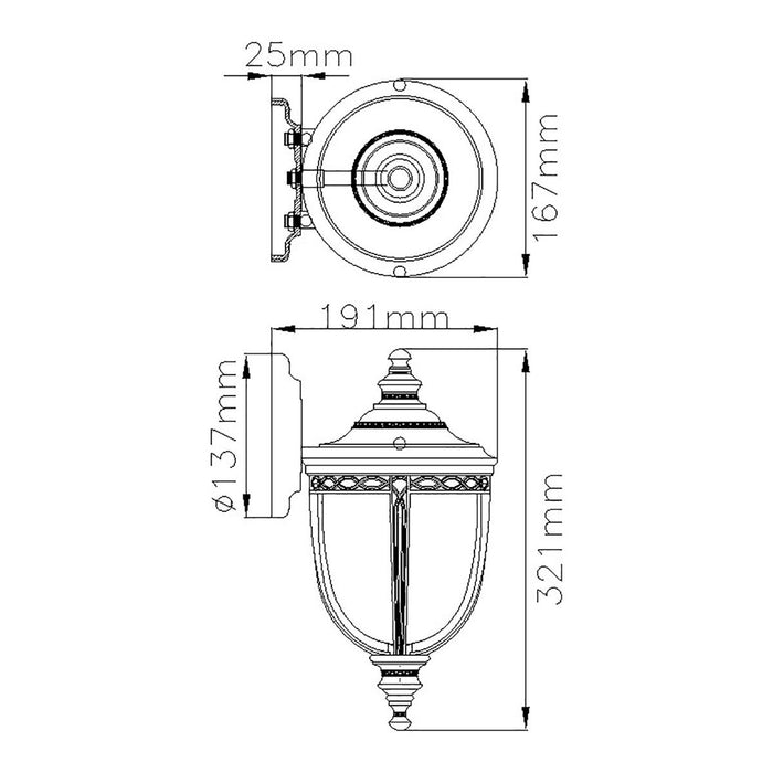 Feiss English Bridle Bronze Small Outdoor Wall Light — close-up detail