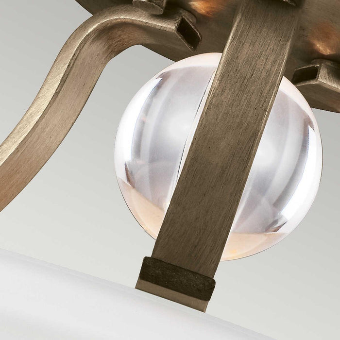 Feiss Evington 2 Light Semi-Flush Gold Ceiling Light Living room weight image