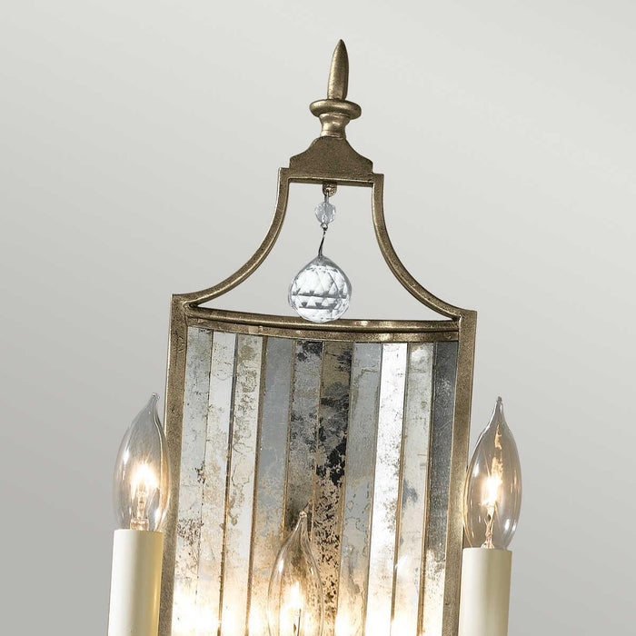 feiss gianna 3lt wall light fe gianna3w Detailed Close Up