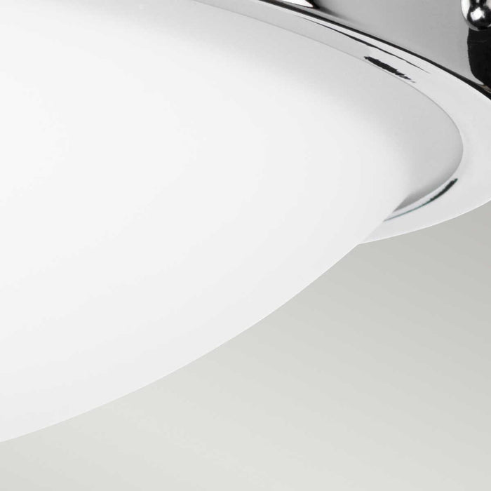 Feiss Gravity 2 Light Flush Polished Chrome Ceiling Light Living room wide shot