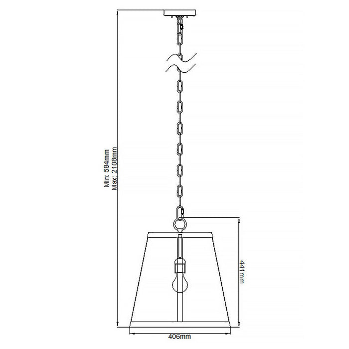 Feiss Harrow Medium Ceiling Lantern 1 Light Nickel — close-up detail