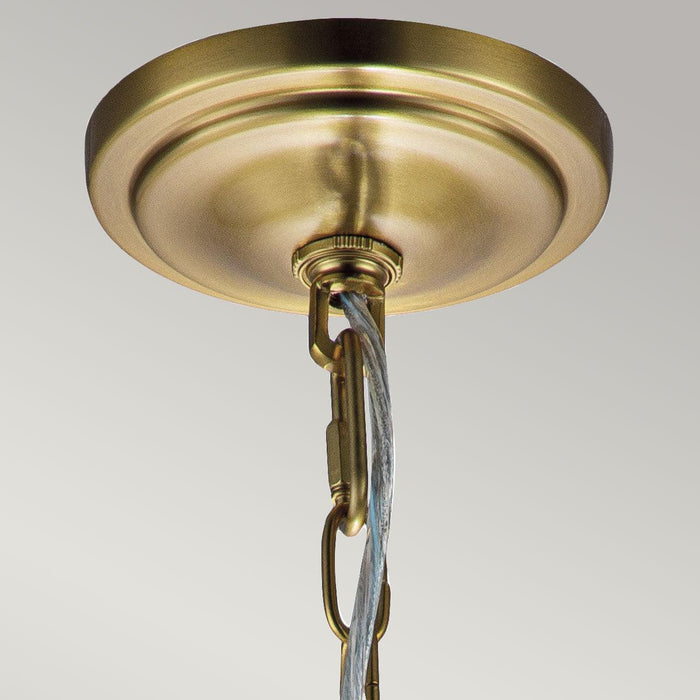 Feiss Hounslow 1 Light Brass Mini Pendant - Glass Shade-Ceiling Pendant Lights-Elstead Lighting-4-Tiffany Lighting Direct