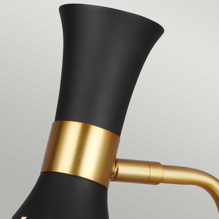 Feiss Joan 1 Light Black & Brass Traditional Table Lamp 2