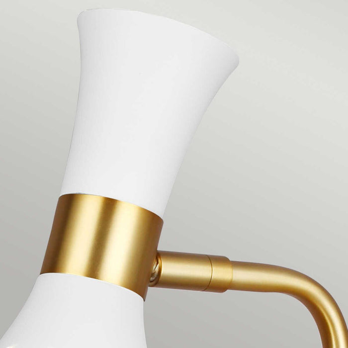 Feiss Joan 1 Light Matte White & Brass Table Lamp 2