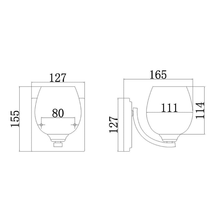 Feiss Kalli 1 Light Polished Chrome Bathroom Wall Light — close-up detail