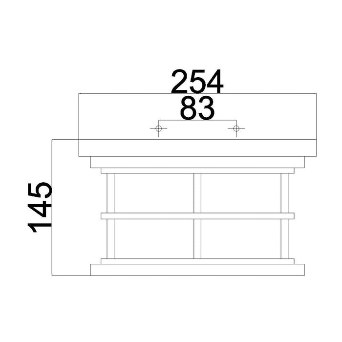 Feiss Lighthouse 2 Light Black Outdoor Porch Ceiling  Mount — alternate view