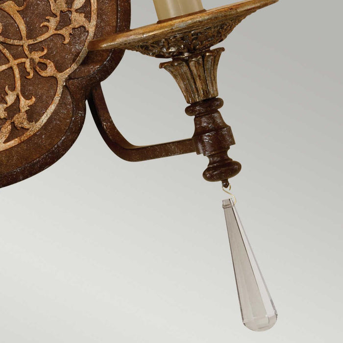 Traditional Wall Lights - Feiss Marcella 2lt Wall Light FE-MARCELLA2 fitting close up