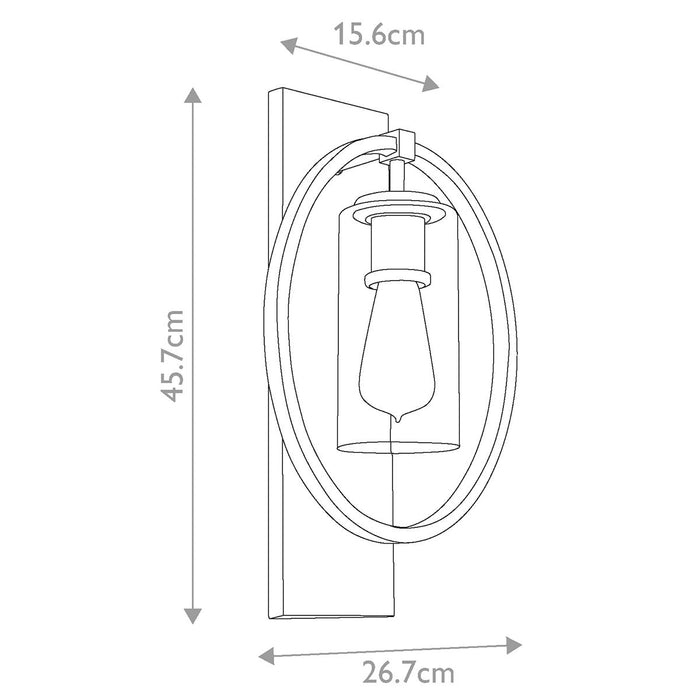 Feiss Marlena 1 Light Polished Chrome Wall Light — close-up detail