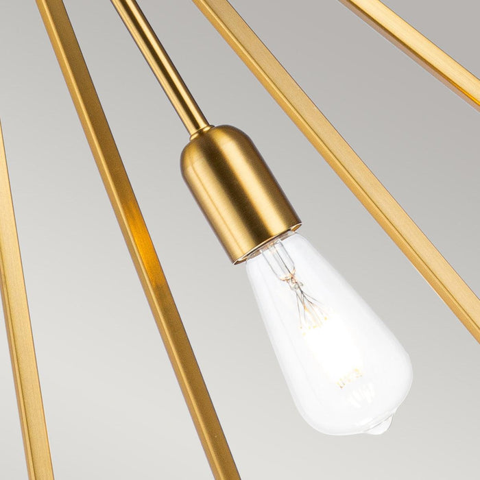 Feiss Nico 1 Light Large Brass Ceiling Pendant-Ceiling Pendant Lights-Elstead Lighting-2-Tiffany Lighting Direct
