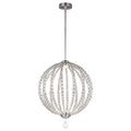 Feiss Oberlin Medium LED Pendant Satin Nickel Ceiling Light-Ceiling Pendant Lights-Elstead Lighting-1-Tiffany Lighting Direct