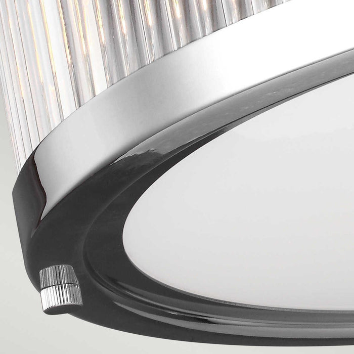 feiss paulson 3 light flush chrome bathroom ceiling light Close Up LED Bulb