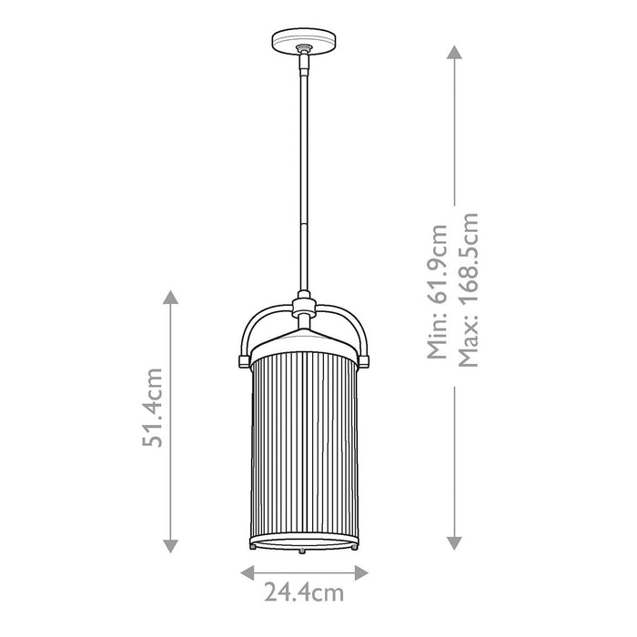 Feiss Paulson 3 Light Pendant Chrome Bathroom Ceiling Light — close-up detail