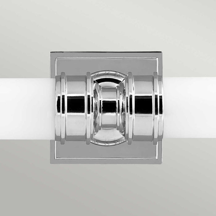 feiss payne polished chrome finish twin arm bathroom wall light fe payne2 bath Detailed Close Up