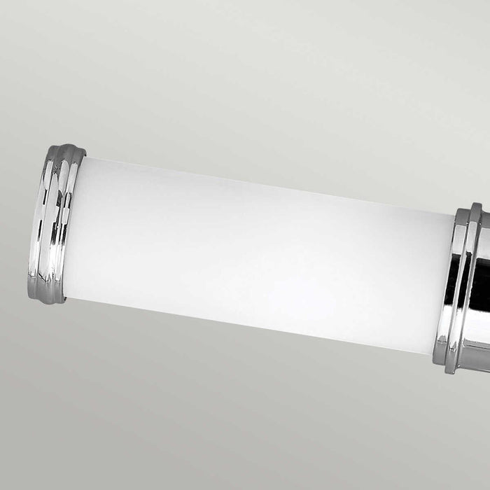 feiss payne ornate polished chrome finish twin arm bathroom wall light Detailed Close Up