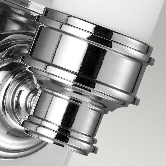 feiss payne polished chrome finish bathroom wall light Detailed Close Up