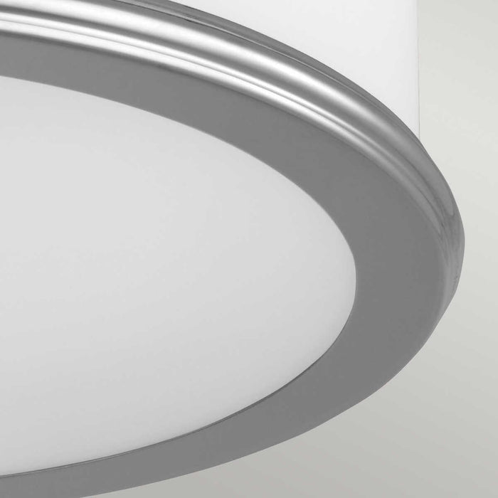 feiss payne polished nickel flush bathroom ceiling light Close Up LED Bulb