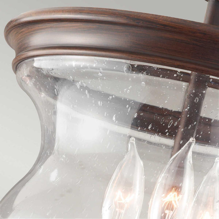 Feiss Pickering Bronze Semi-Flush/Duo-Mount Ceiling Light Living room wide shot
