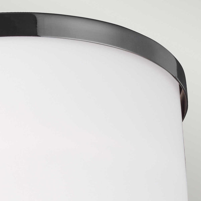 feiss prospect park 1 lt satin nickel and chrome wall light Close Up