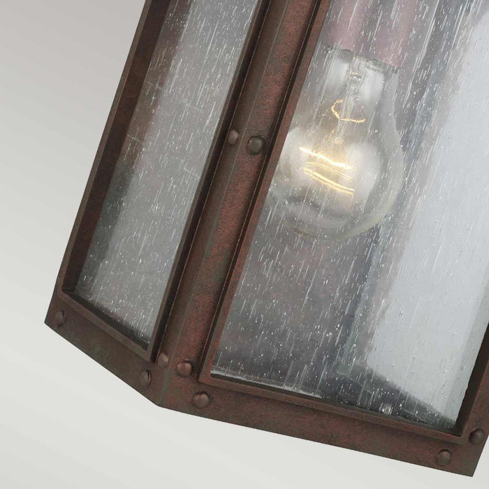 Feiss Randhurst 1 Light Small Copper Outdoor Wall Light — side profile