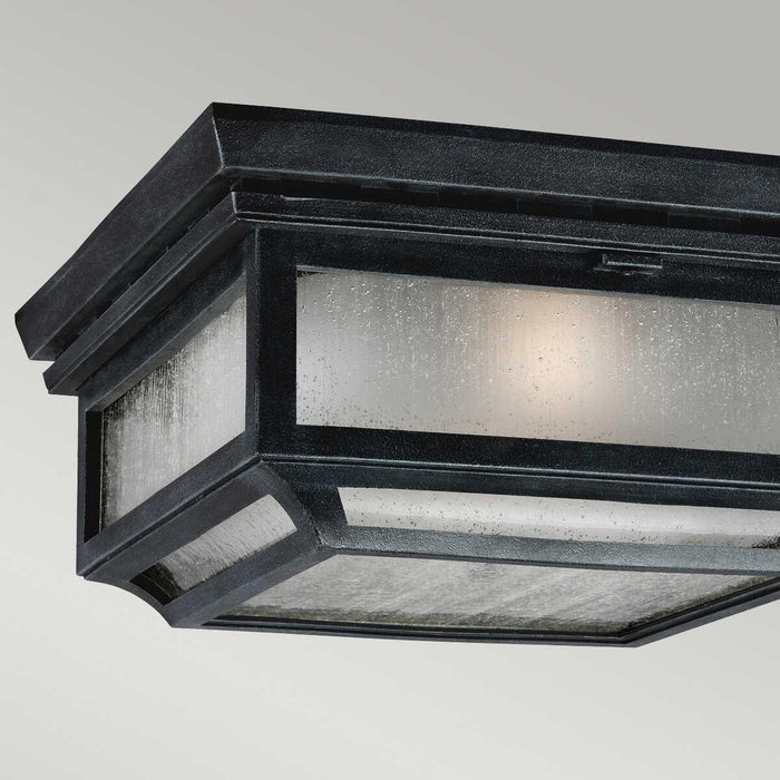 feiss shepherd outdoor flush light Living Room Close Up