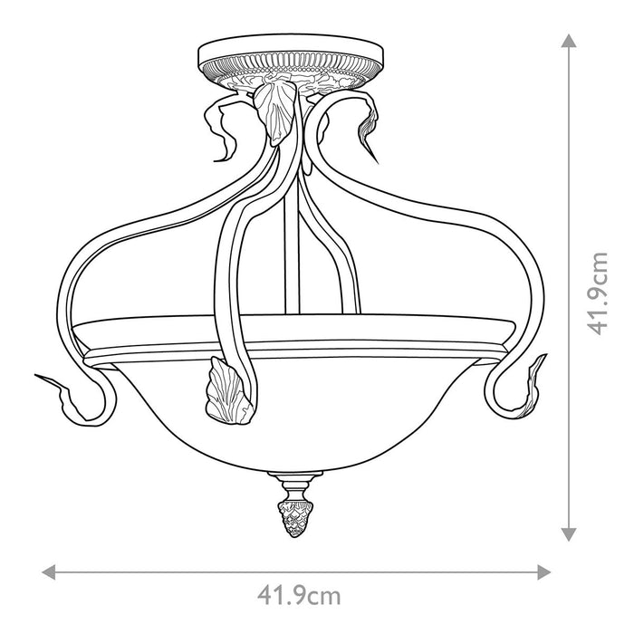 Feiss Sonoma Tortoise Shell Semi Flush Ceiling Light — close-up detail