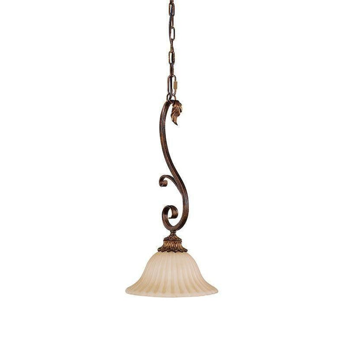 Art Deco Ceiling Lights - Feiss Sonoma Valley Aged Tortoise Shell Small Pendant Ceiling Light FE/SONOMAVAL/P