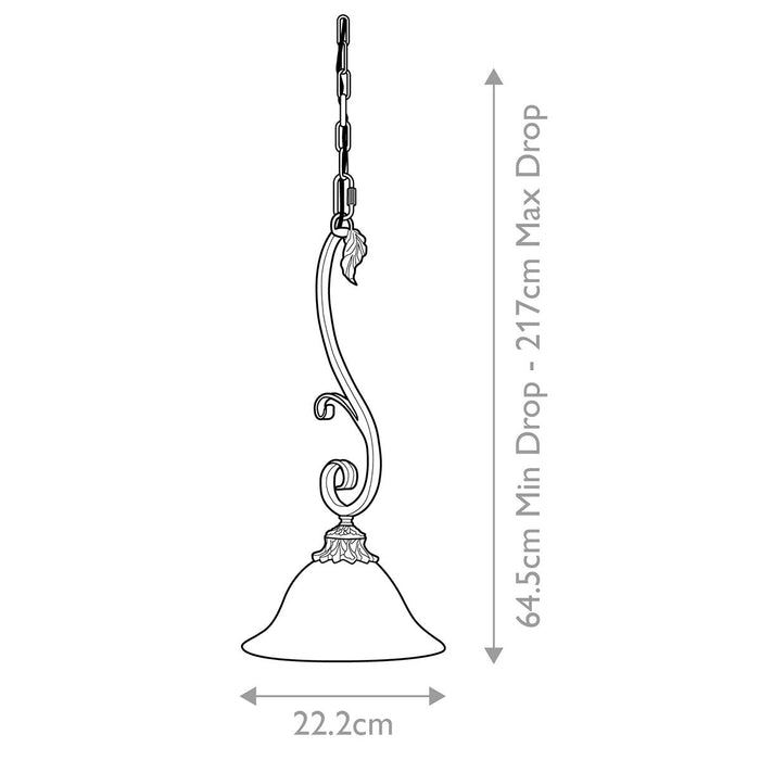 Feiss Sonoma Valley Tortoise Shell Small Pendant Ceiling Light — close-up detail