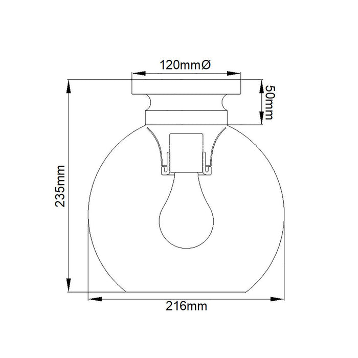 Feiss Tabby 1 Light Flush Light Polished Nickel Ceiling Light — close-up detail