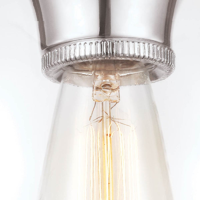 Feiss Tabby 1 Light Flush Light Polished Nickel Ceiling Light — side profile