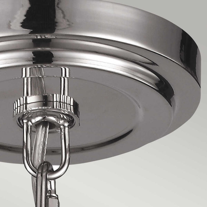 Feiss Tabby Nickel Small Art Deco Ceiling Light-Ceiling Pendant Lights-Elstead Lighting-4-Tiffany Lighting Direct