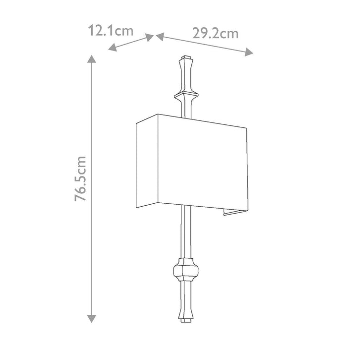 Feiss Teva 1 Light Antique Bronze Wall Light — close-up detail